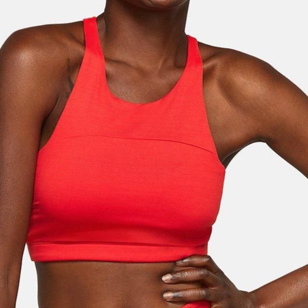Outdoor voices starlet red crop sports bra